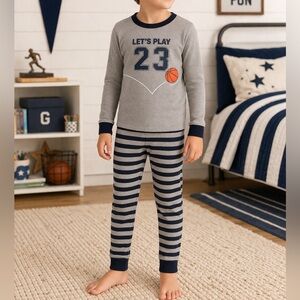 Gymboree Long Sleeve & Pants Basketball Pajamas 7